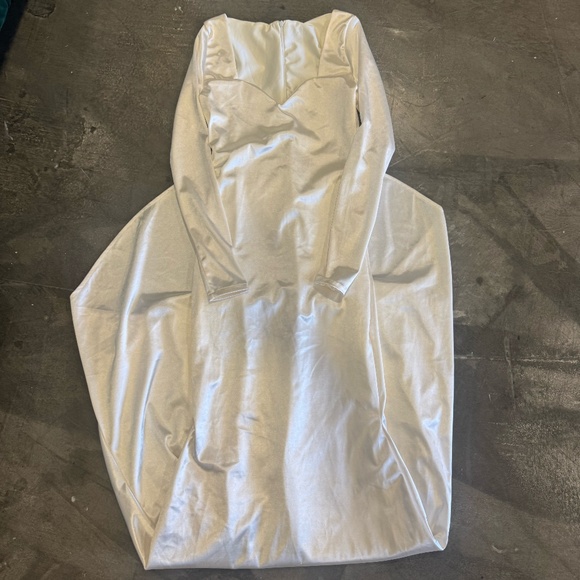 Lurelly silky white wedding dress